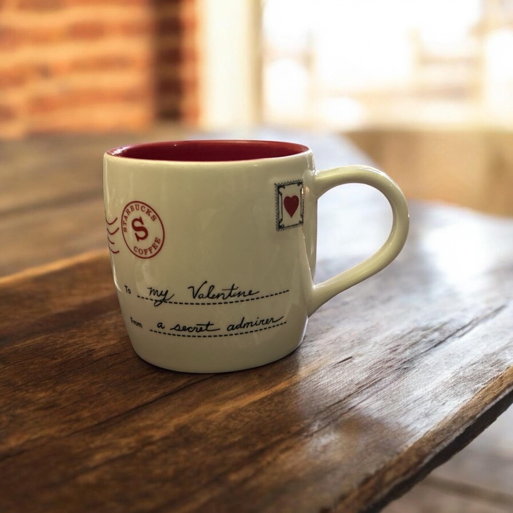 Starbucks “Be My Valentine “ Coffee Mug with Red Interior 2010 Bone China